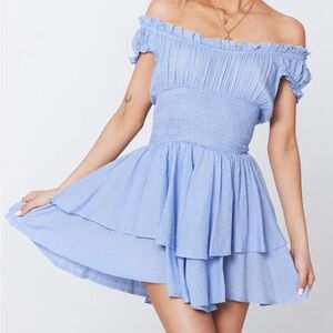 Princess Polly "The Love Galore" Romper in Blue - Size 6 - EUC